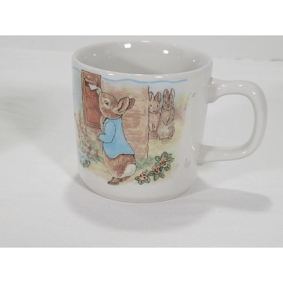 Royal Doulton Bunnykins Bone China Ltd Bowl with Peter Rabbit Cup Birthday Set - Picture 3 of 12